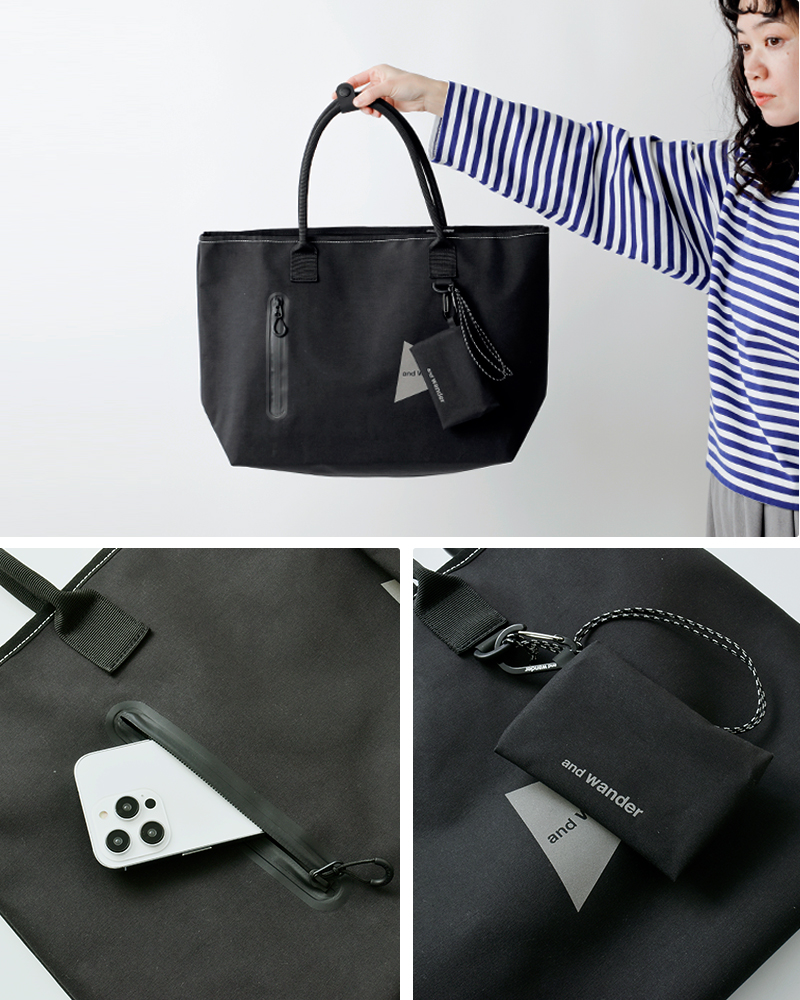 and wander(アンドワンダー)防水トートバッグ“PE/COtotebag”574-5985224