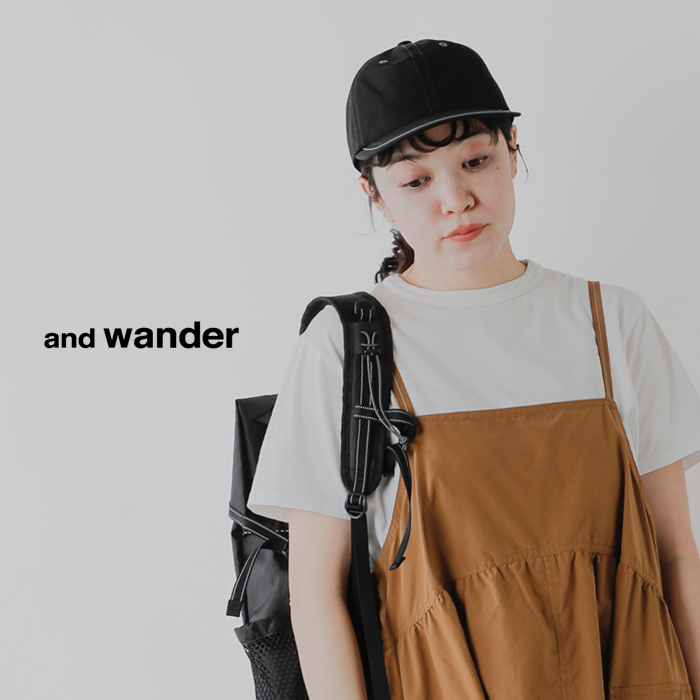 and wander(アンドワンダー)撥水6パネルキャップ“PE/COcap”574-5986245