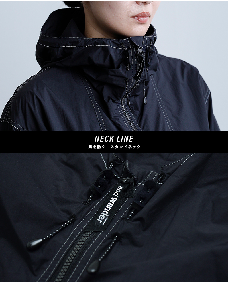 and wander(アンドワンダー)プリントウィンドジャケットprintedwindjacket574-6121013