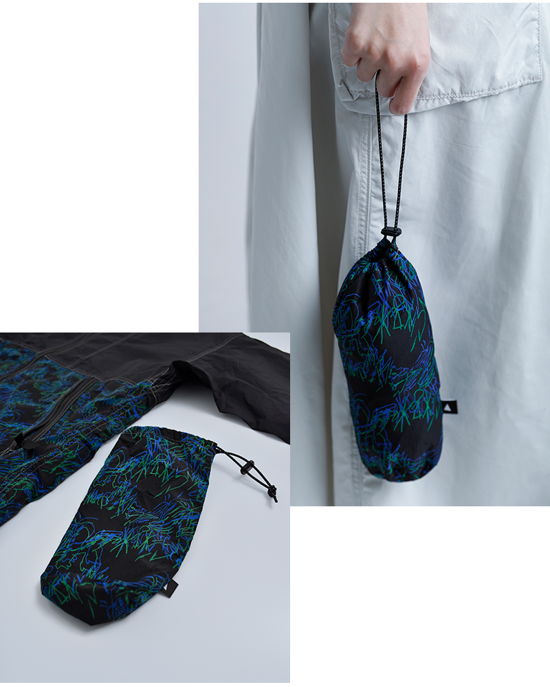 and wander(アンドワンダー)プリントウィンドジャケットprintedwindjacket574-6121013