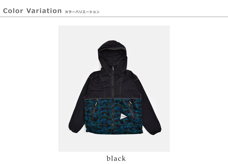 and wander(アンドワンダー)プリントウィンドジャケットprintedwindjacket574-6121013