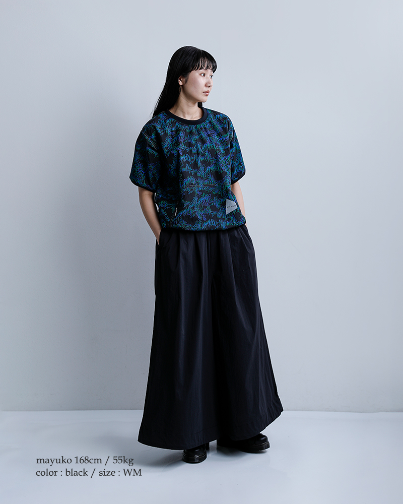 and wander(アンドワンダー)プリントウィンドTシャツprintedwindT574-6121015