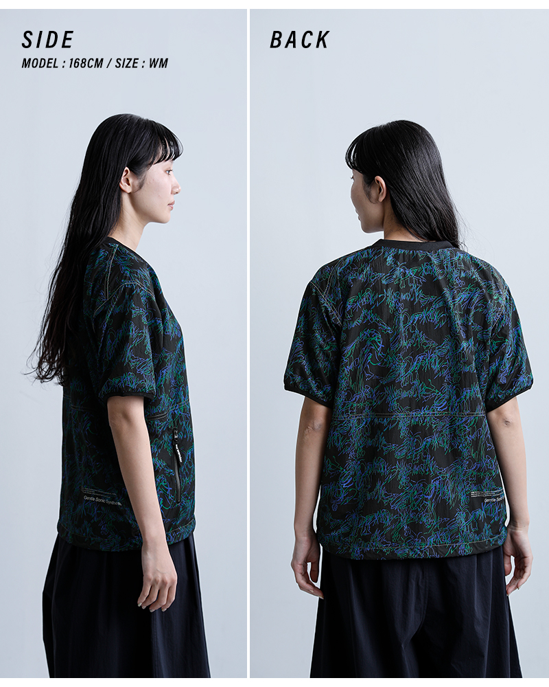 and wander(アンドワンダー)プリントウィンドTシャツprintedwindT574-6121015