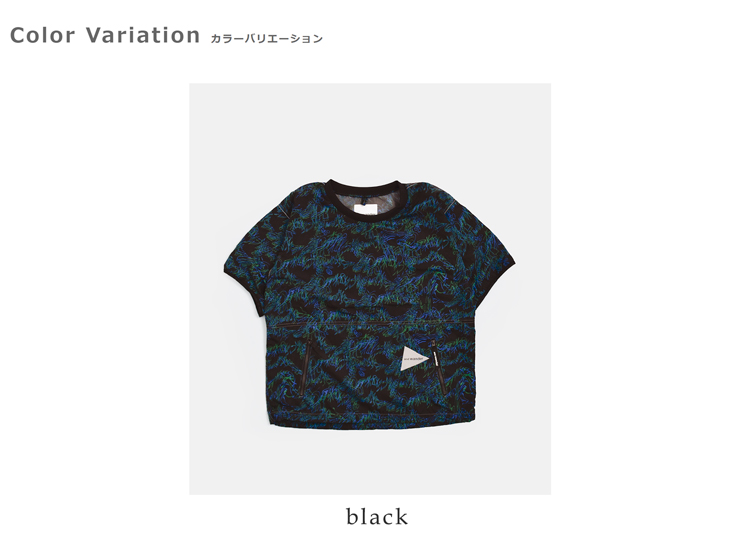 and wander(アンドワンダー)プリントウィンドTシャツprintedwindT574-6121015