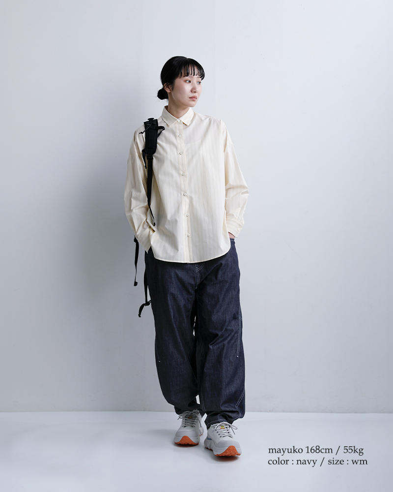 and wander(アンドワンダー)ドライイージーデニムワイドパンツdryeasydenimwidepants574-6182099