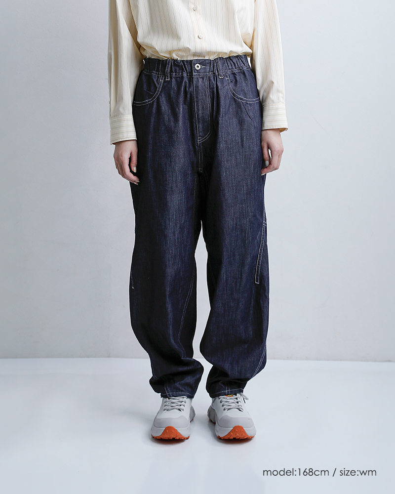 and wander(アンドワンダー)ドライイージーデニムワイドパンツdryeasydenimwidepants574-6182099