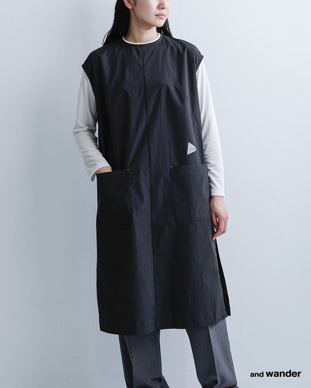 and wanderUVカット ストレッチ ドレス UV cut stretch SS dress 574-6183071