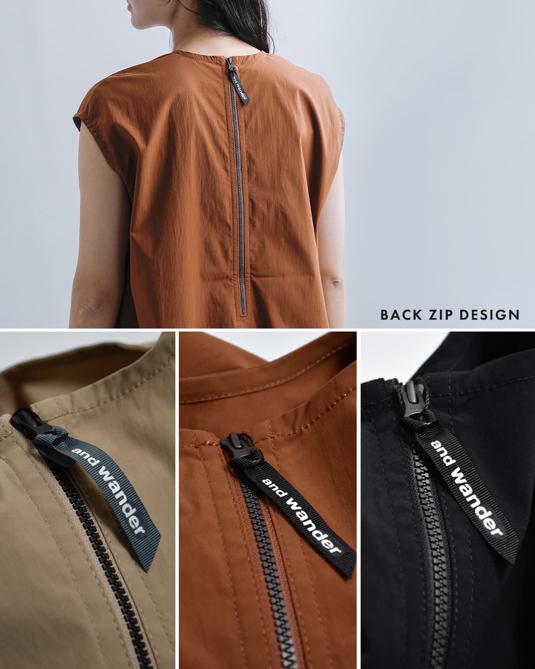 and wanderUVカット ストレッチ ドレス UV cut stretch SS dress 574-6183071