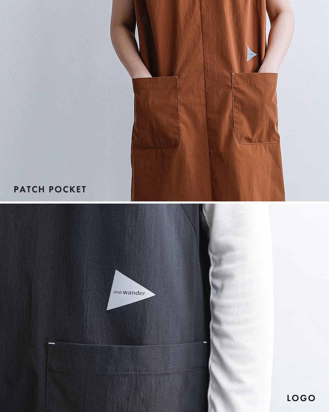 and wanderUVカット ストレッチ ドレス UV cut stretch SS dress 574-6183071