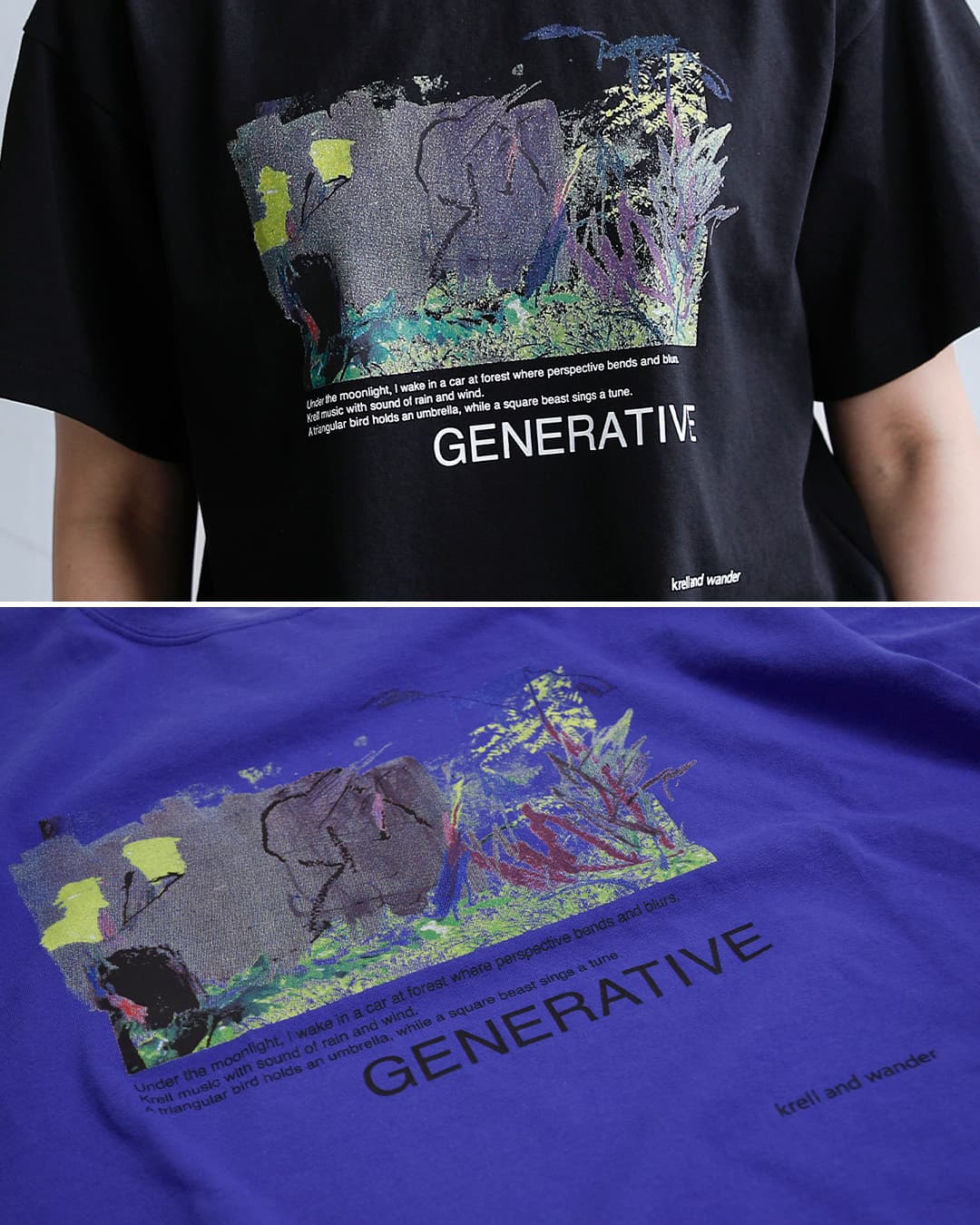 and wanderコットン グラフィックTシャツ krell color SS by MASAYOSHI SUZUKI 574-6184080