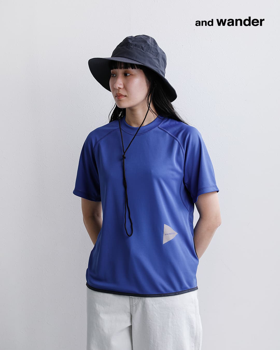 and wanderドライジャージー ラグラン 半袖Tシャツ dry jersey raglan SS T 574-6964031