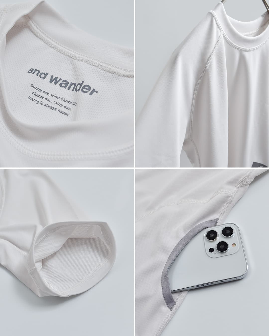 and wanderドライジャージー ラグラン 半袖Tシャツ dry jersey raglan SS T 574-6964031