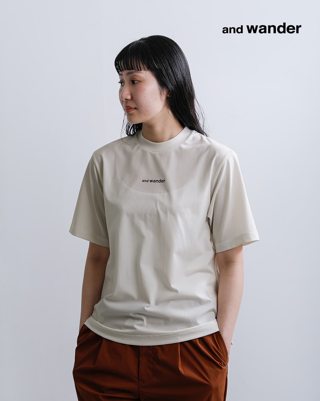 and wanderドライメッシュ Tシャツ dry mesh T 574-6964035