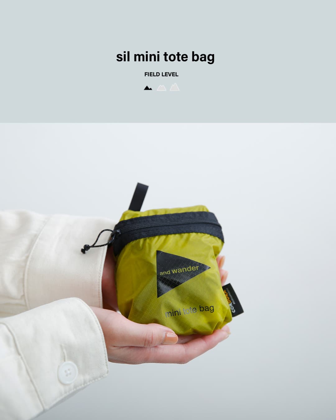 and wanderシル ミニトートバッグ sil mini tote bag 574-6985134