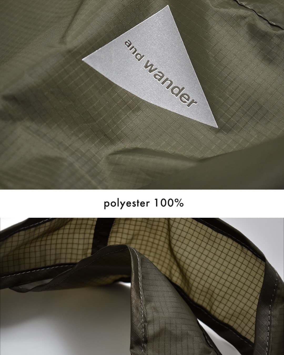 and wanderクリスピーリップ グローサリー ポケット バッグ crispy rip grocery pocket bag 574-6985150