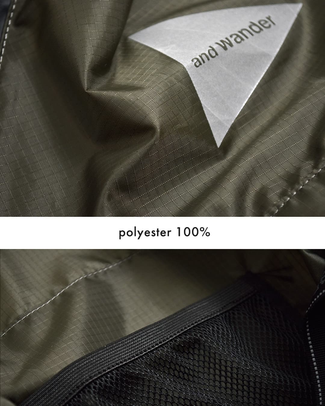 and wanderクリスピーリップ ドローストリングバッグ crispy rip drawstring bag 574-6985152