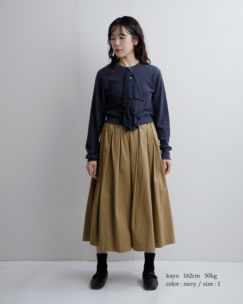 HAVERSACK ATTIRE(ハバーサック アタイア)コットンハードツイストスムースフリルブラウス612600