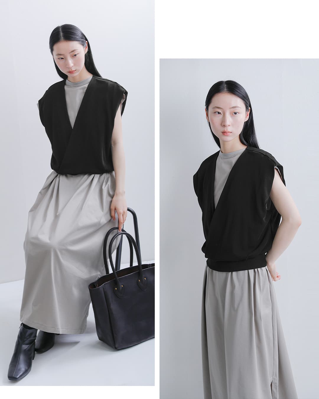 HAVERSACK ATTIRE(ハバーサック アタイア)強撚スムース ノースリーブ プルオーバー シャツ 612603