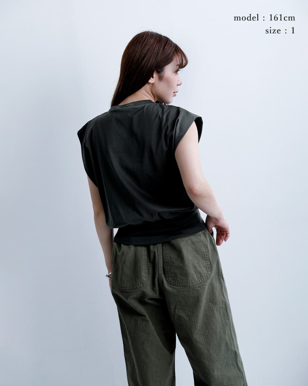 HAVERSACK ATTIREコットンギザ天竺 クルーネック ノースリーブシャツ 612604