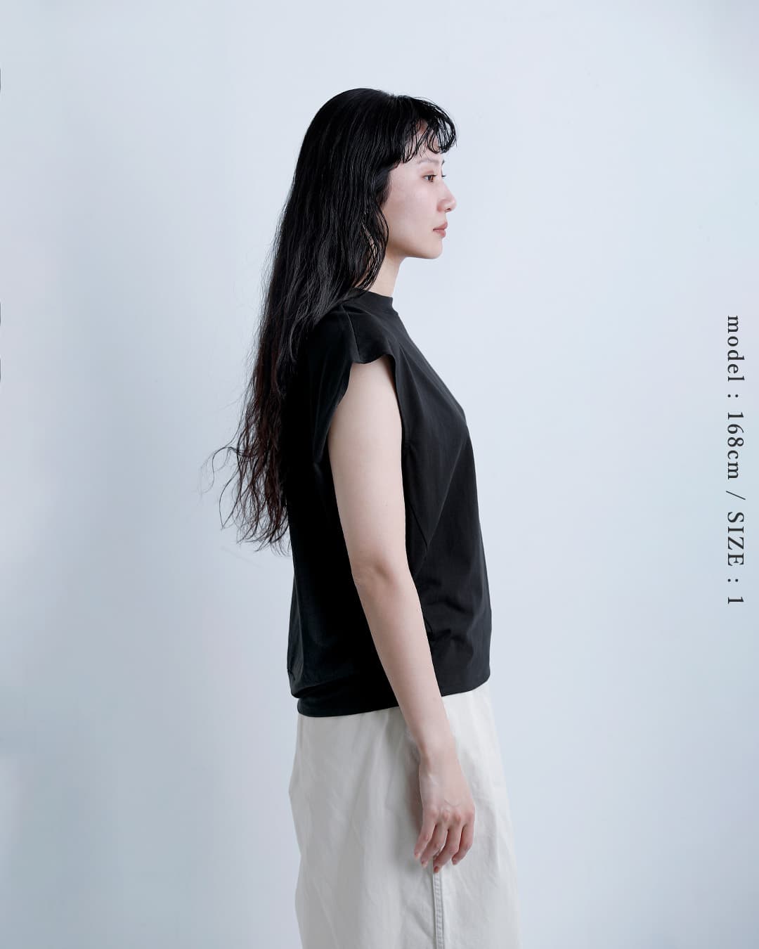 HAVERSACK ATTIREコットンプレミアム天竺 フレンチスリーブシャツ 612606