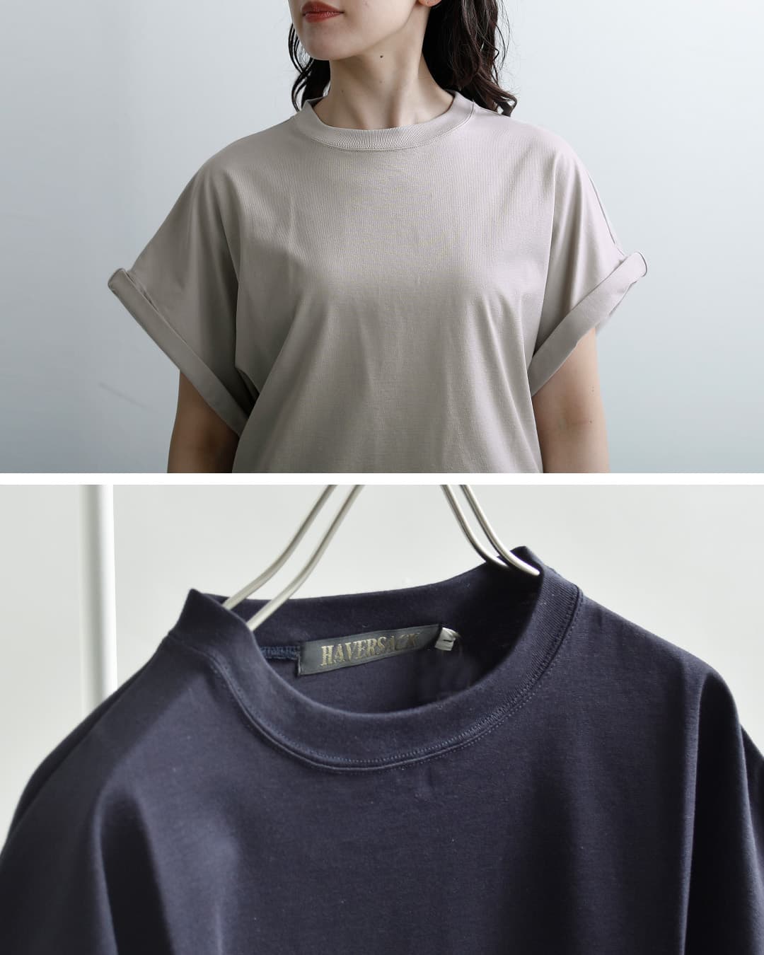HAVERSACKコットンサイロ天竺 クルーネック Tシャツ 612625