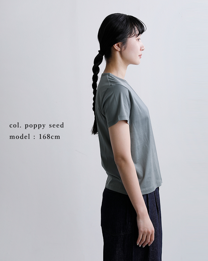 handvaerk(ハンドバーク)60/2ジャージー クルーネック 半袖 Tシャツ 6131