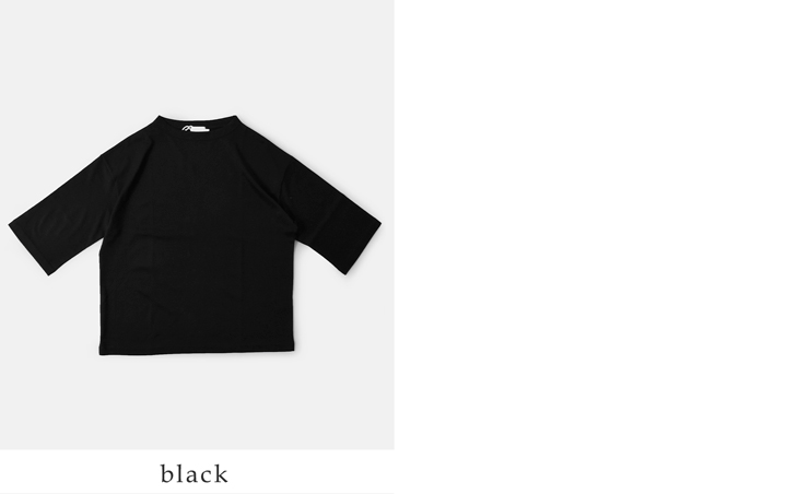 handvaerk(ハンドバーク)60/2ジャージー ボトルネック 6分袖 Tシャツ 6207