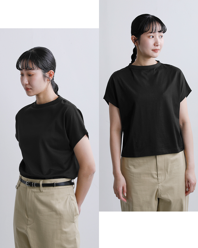 handvaerk(ハンドバーク)60/2ジャージー キャップスリーブ Tシャツ 6223