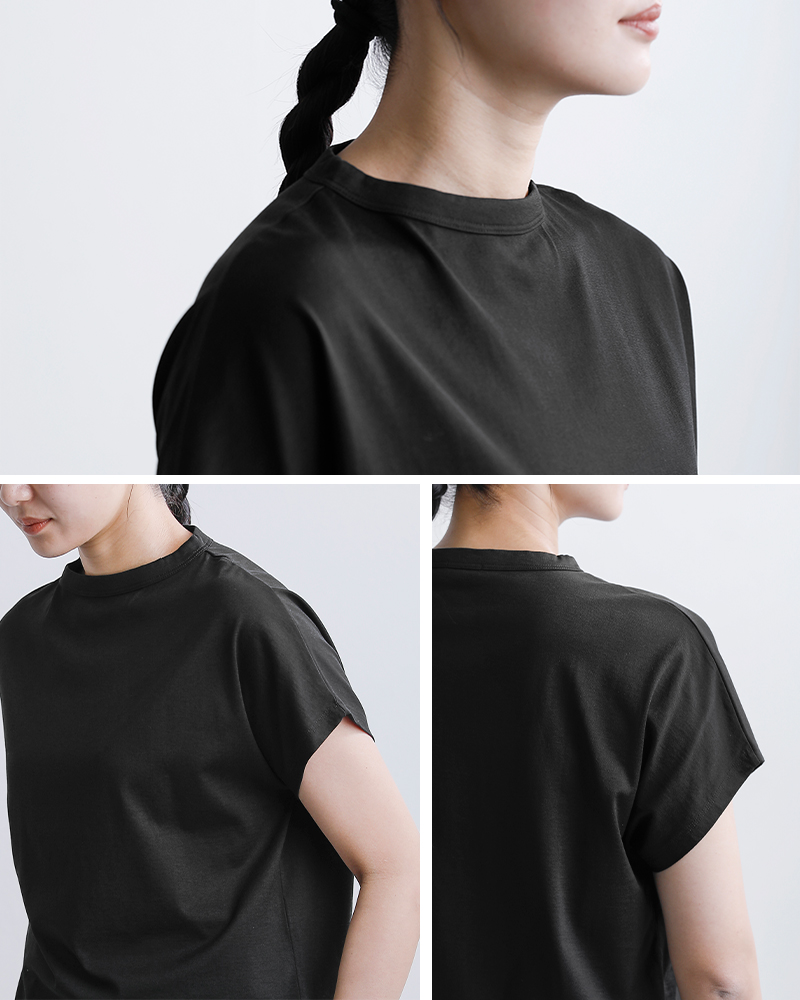 handvaerk(ハンドバーク)60/2ジャージー キャップスリーブ Tシャツ 6223