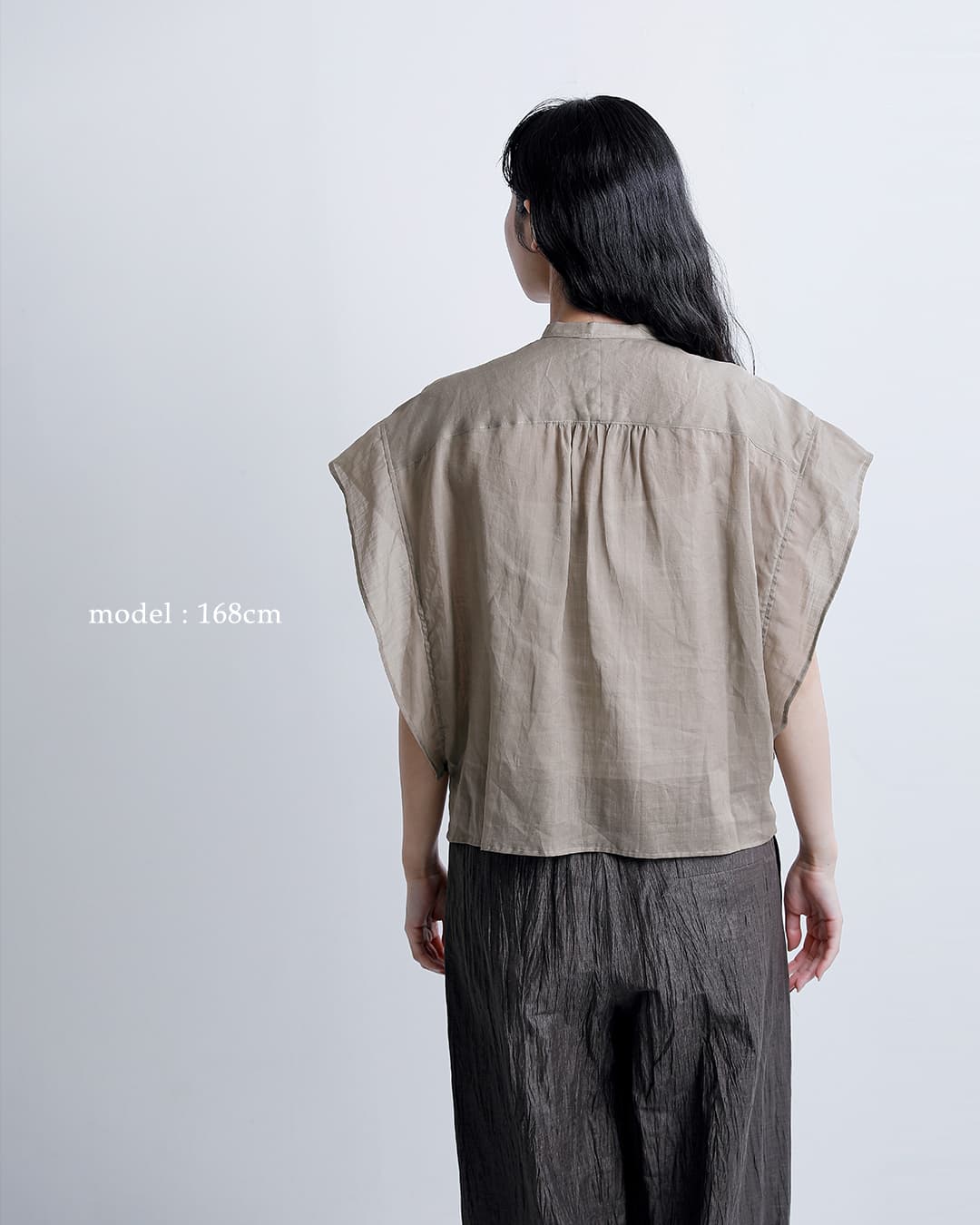 HAVERSACK ATTIRE(ハバーサック アタイア)ラミーローン バンドカラーシャツ 622605