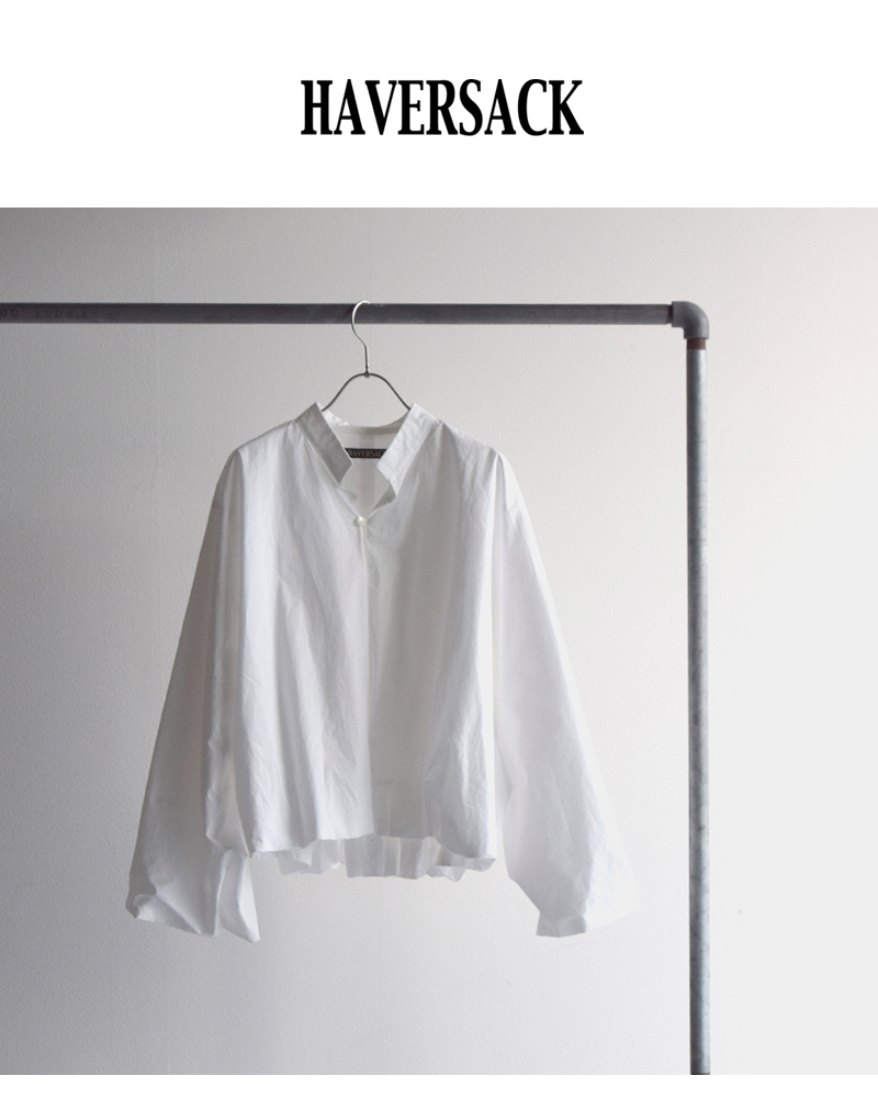 HAVERSACK(ハバーサック)タイプライタースタンドカラーボリュームシャツ622621