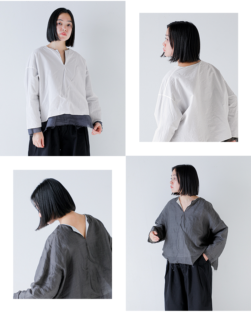 HAVERSACK(ハバーサック)ラミーツイルリバーシブルプルオーバーシャツ622625