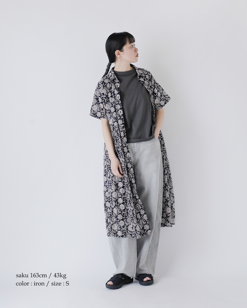 handvaerk(ハンドバーク)60/2ジャージー ボトルネック ショートスリーブ Tシャツ 6250