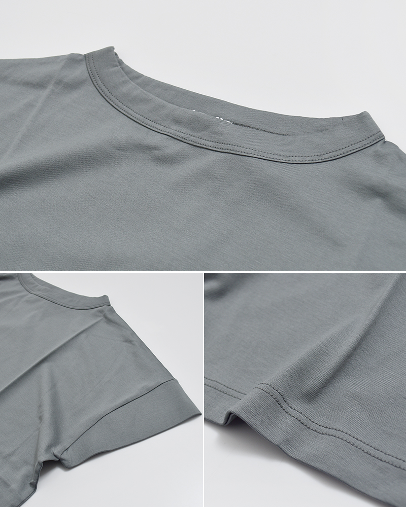 handvaerk(ハンドバーク)60/2ジャージー ボトルネック ショートスリーブ Tシャツ 6250