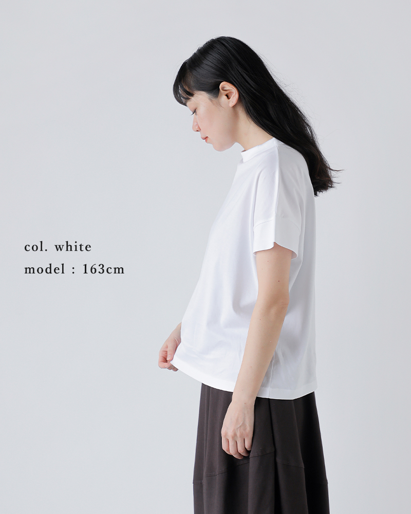 handvaerk(ハンドバーク)60/2ジャージー ボトルネック ショートスリーブ Tシャツ 6250