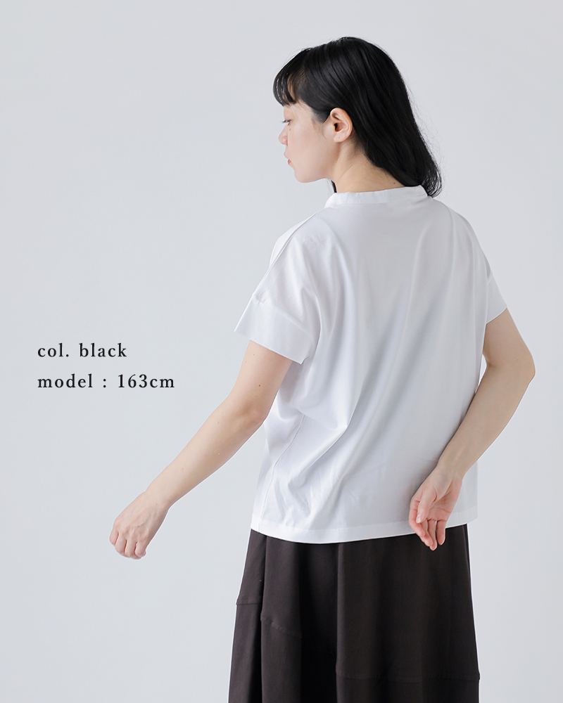 handvaerk(ハンドバーク)60/2ジャージー ボトルネック ショートスリーブ Tシャツ 6250