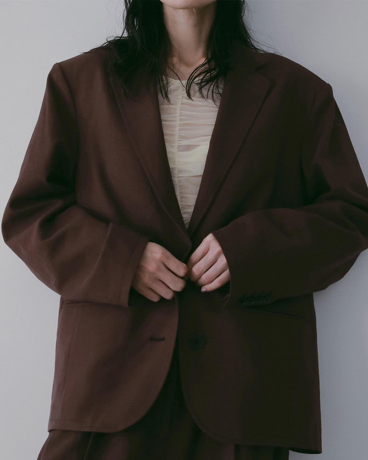 anuke(アンヌーク)オーバー リネンジャケット Over Linen Jacket 62610104