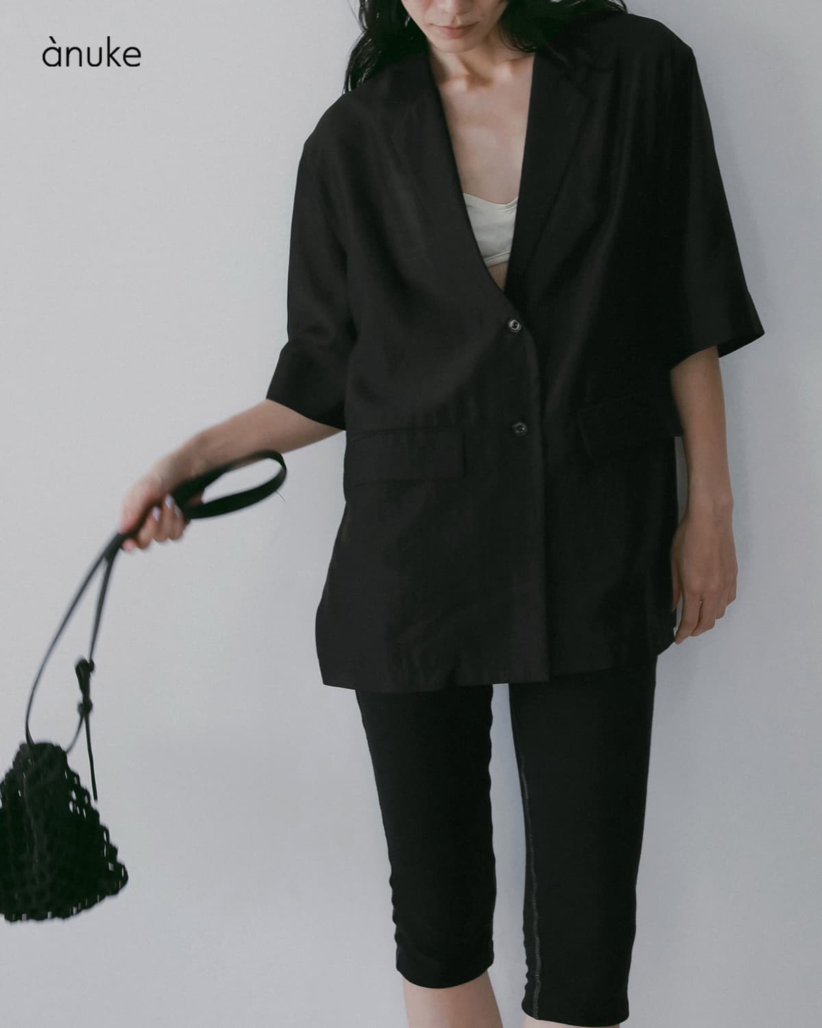 anuke(アンヌーク)シアー ハーフスリーブ ジャケット Sheer Halfsleeve Jacke62610106