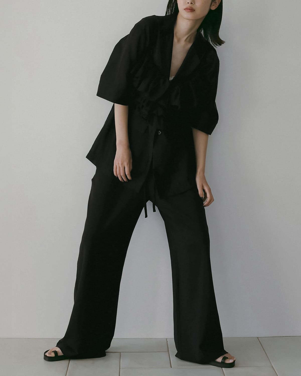anuke(アンヌーク)シアー ハーフスリーブジャケット Sheer Halfsleeve Jacke 62610106