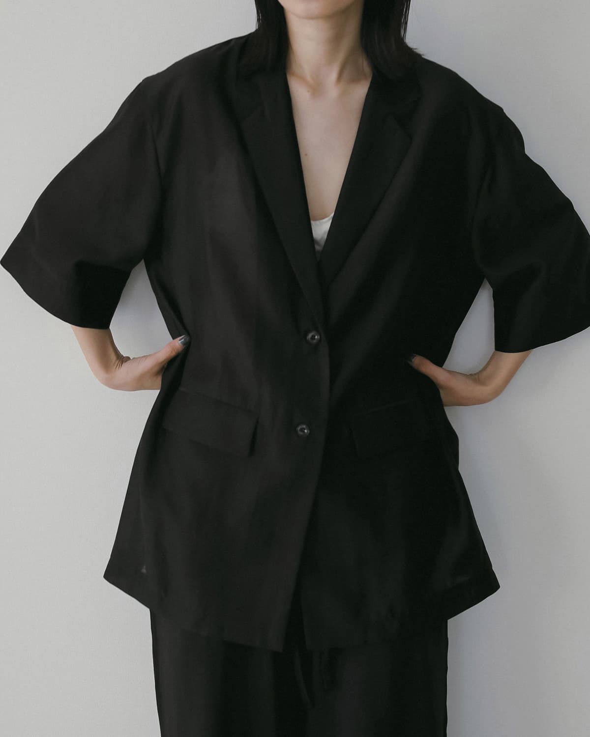 anuke(アンヌーク)シアー ハーフスリーブジャケット Sheer Halfsleeve Jacke 62610106