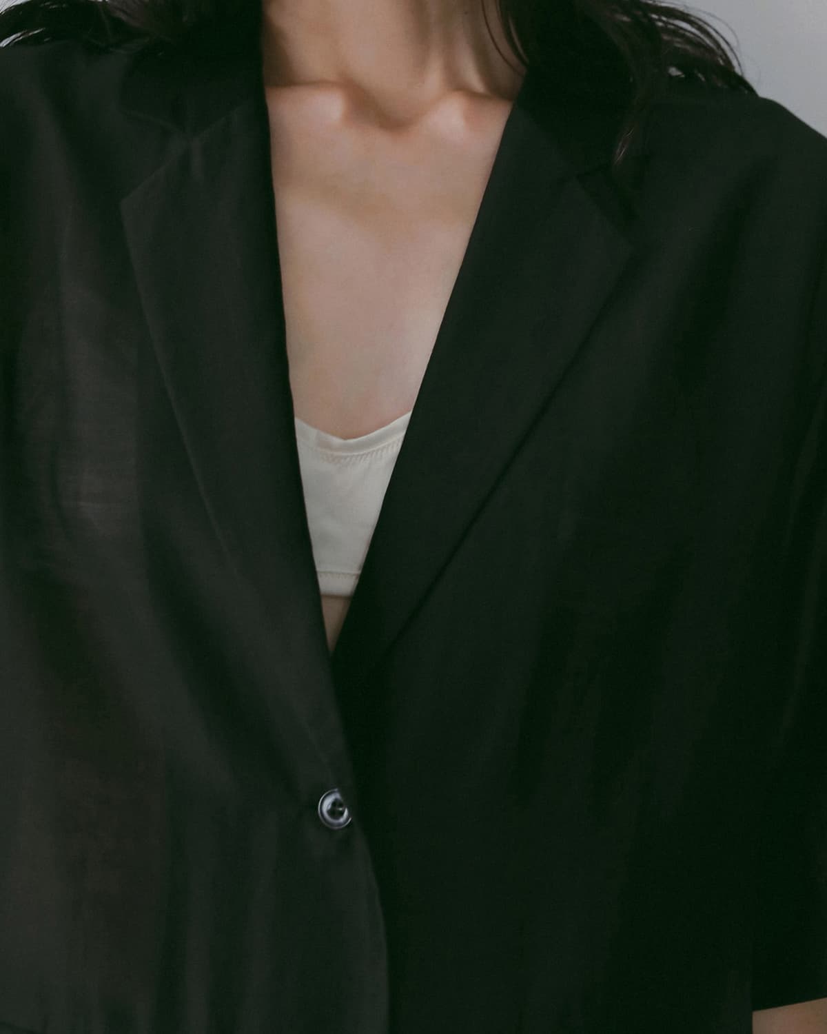 anuke(アンヌーク)シアー ハーフスリーブジャケット Sheer Halfsleeve Jacke 62610106