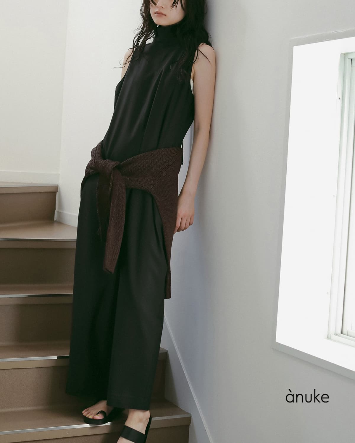 anuke(アンヌーク)ハイネック ノースリーブ ワンピース Highneck Sleeveless Onepieace62610314