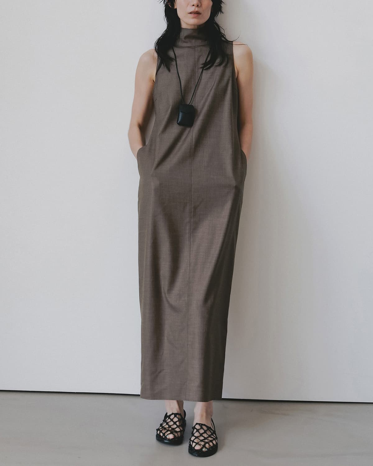 anuke(アンヌーク)ハイネックノースリーブワンピース Highneck Sleeveless Onepieace 62610314