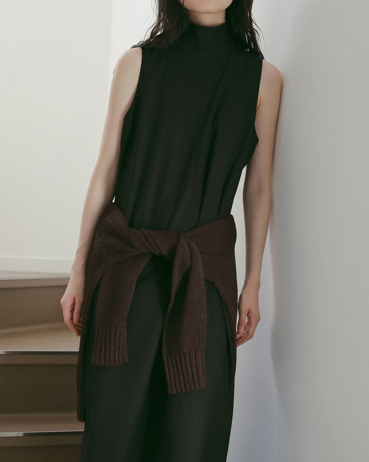 anuke アンヌーク ハイネック ノースリーブ ワンピース Highneck