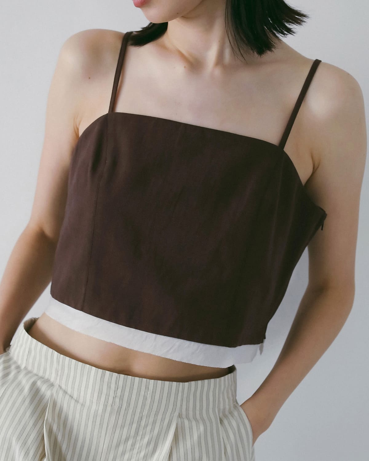 anuke(アンヌーク)リネンコンパクトキャミソール Linen Compact Camisole 62610409