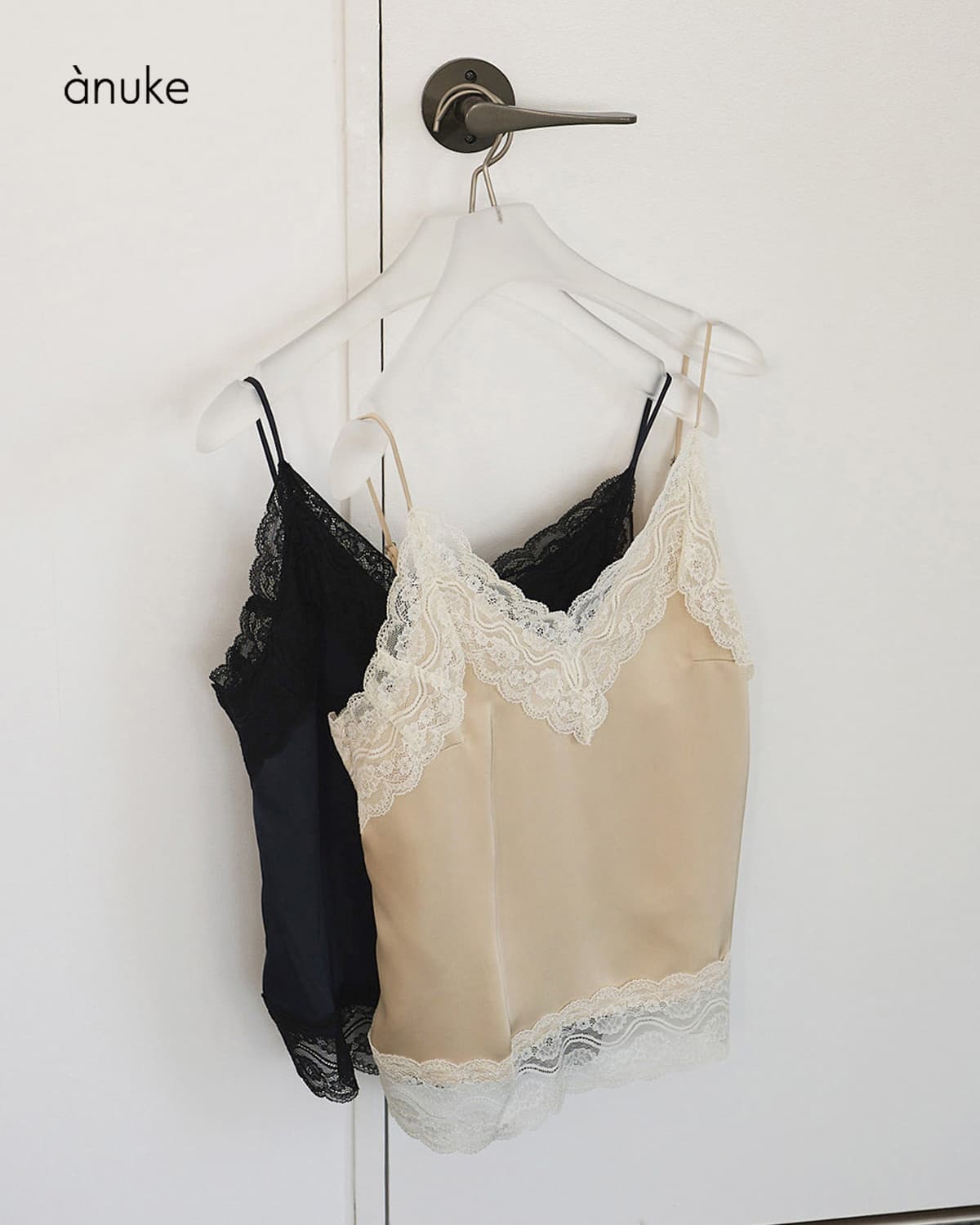 anuke(アンヌーク)サテンレース キャミソール Satin Lace Camisole62610425