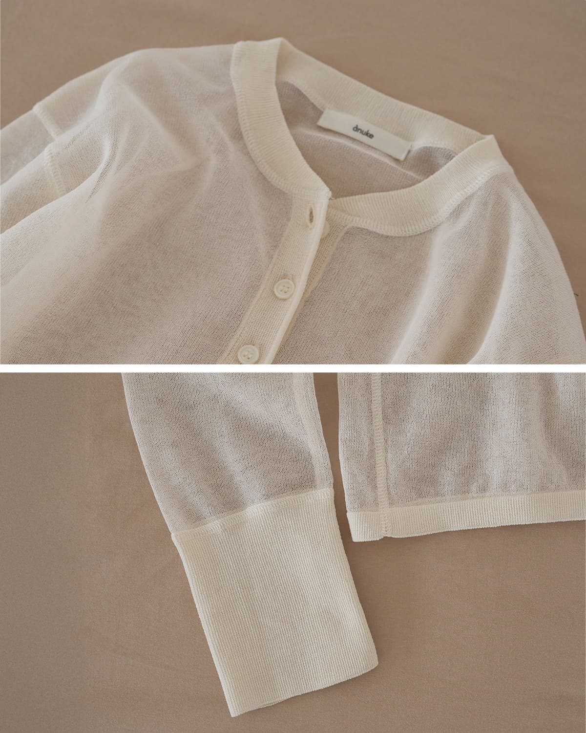 anuke(アンヌーク)シアー ヘンリー ニット長袖 Sheer Henly Knit 62610514