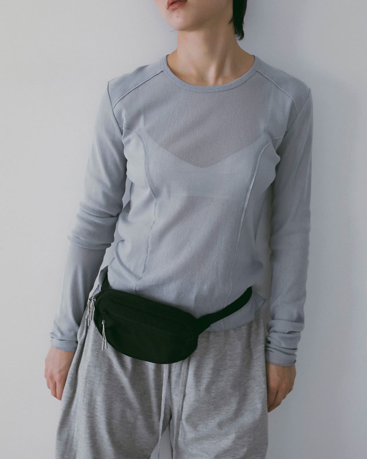 anuke(アンヌーク)コットンチュール長袖カットソー Cotton Tulle Tops 62610605