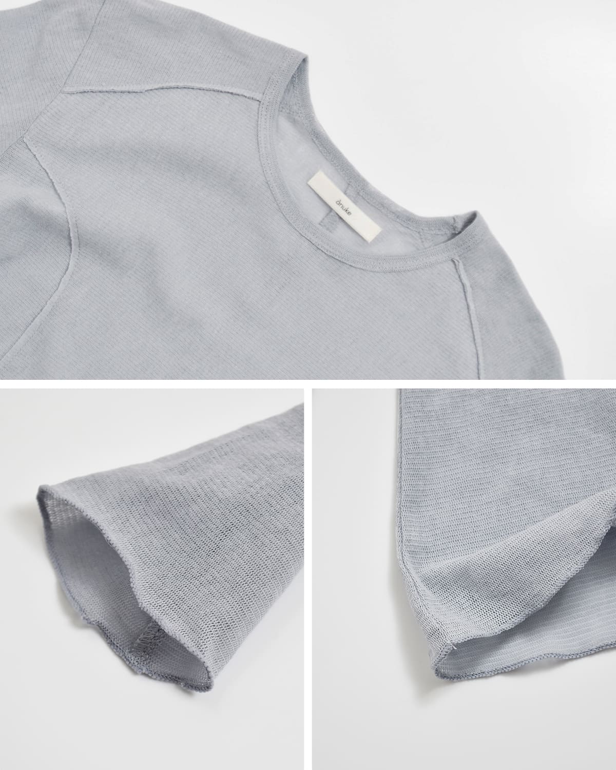 anuke(アンヌーク)コットンチュール長袖カットソー Cotton Tulle Tops 62610605