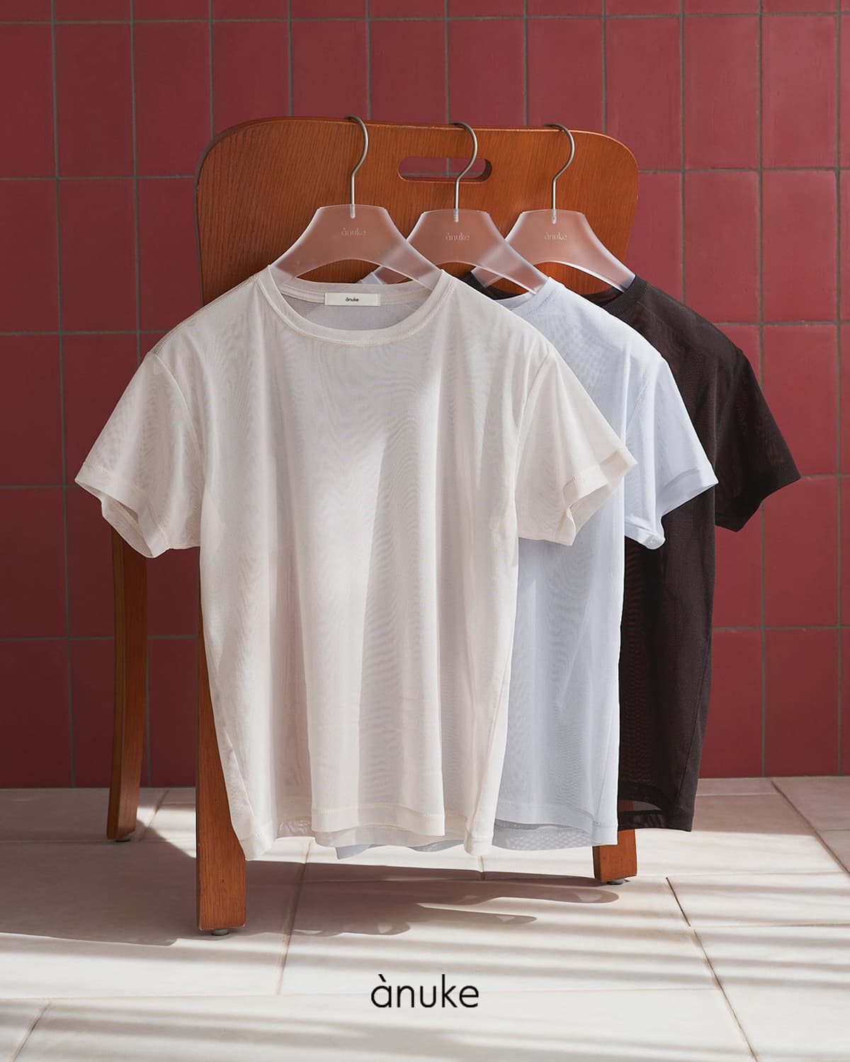 anuke(アンヌーク)シアー チュール 半袖 Tシャツ Sheer Tulle T-Shirts62610633